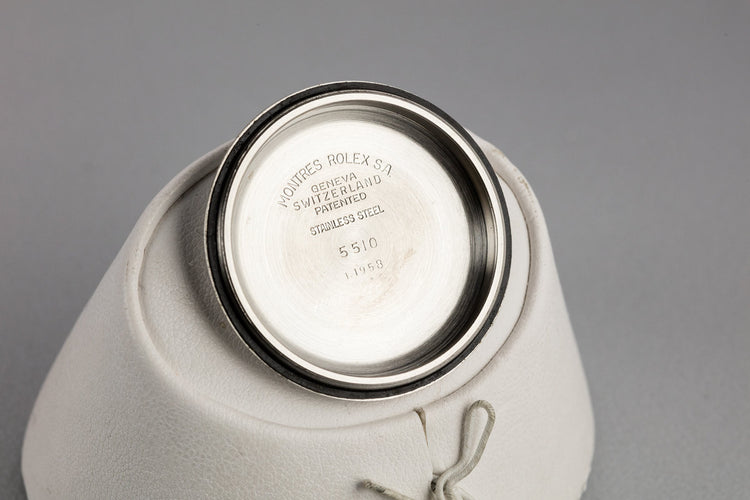 1958 Rolex Submariner 5510 Big Crown with Rare "SWISS" Only Gilt Tritium Dial and Service Papers