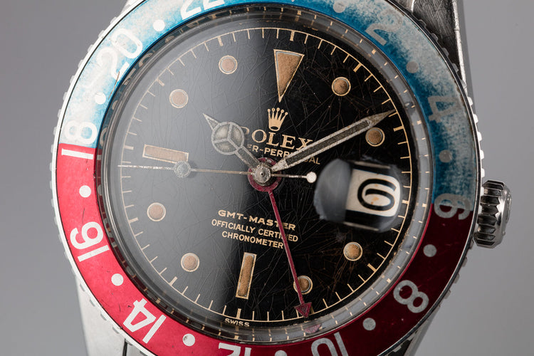 1959 Rolex GMT-Master 6542 Gilt Dial with Chronometer Papers and Service Papers