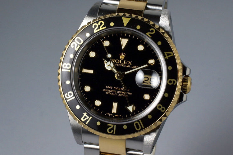 2000 Rolex Two Tone GMT II 16713 Box and Papers