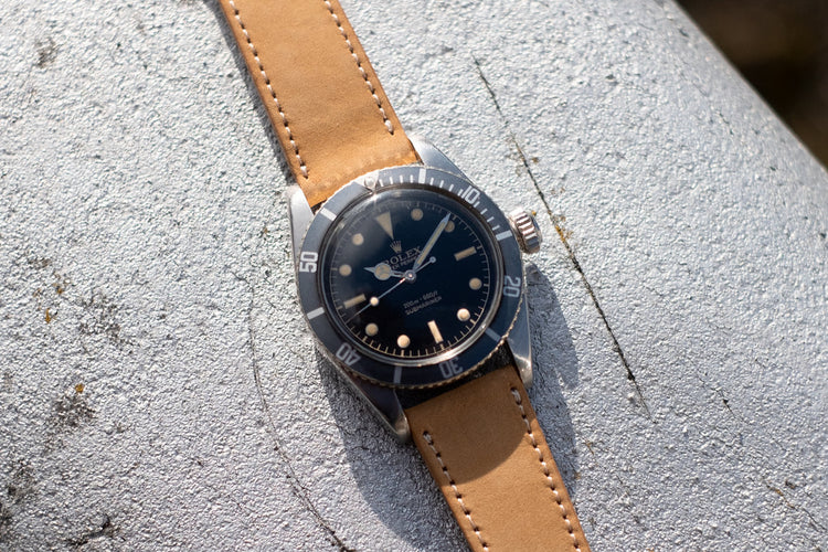1958 Rolex Submariner 5510 Big Crown with Rare "SWISS" Only Gilt Tritium Dial and Service Papers