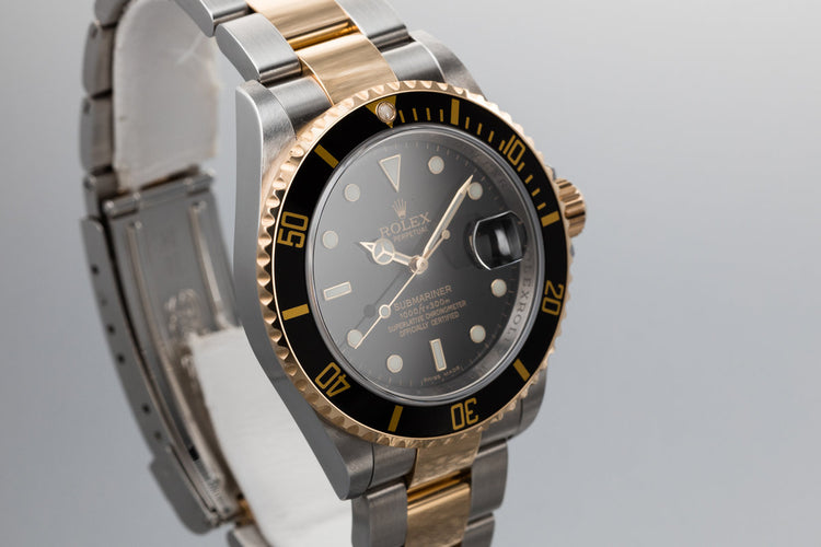 2007 Rolex Two-Tone Submariner 16613 with Box and Papers