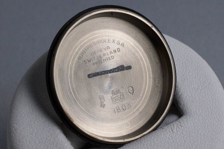 1968 Rolex WG Day-Date 1803 Silver Non-Luminous Dial