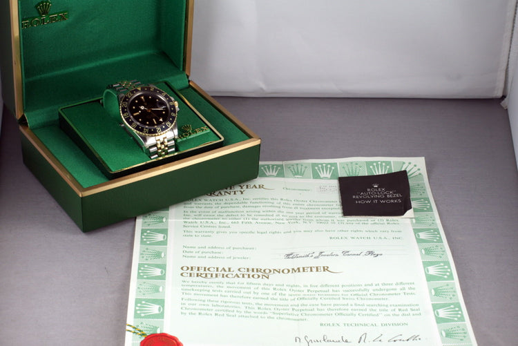1978 Rolex Two Tone GMT 1675 with Box and Papers