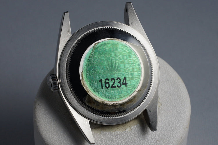 2004 Rolex DateJust 16234 Silver Roman Dial with Box and Papers