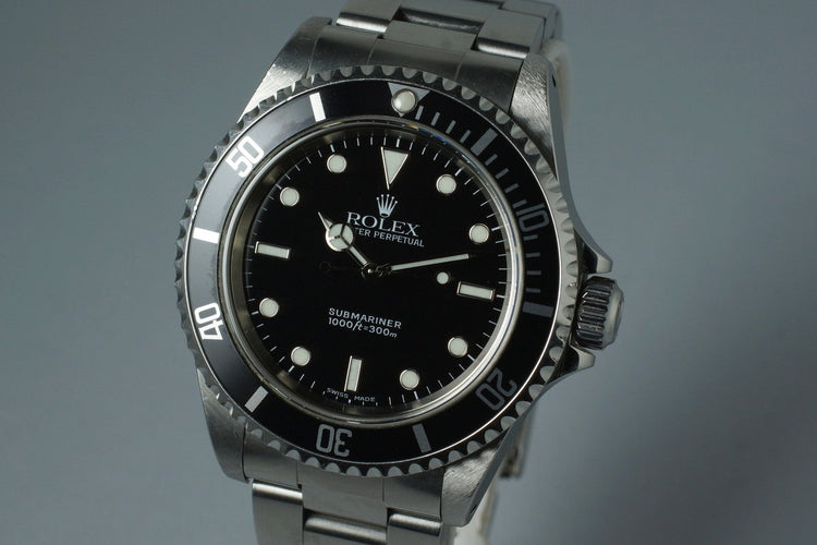 1999 Rolex Submariner 14060 with Box and Papers