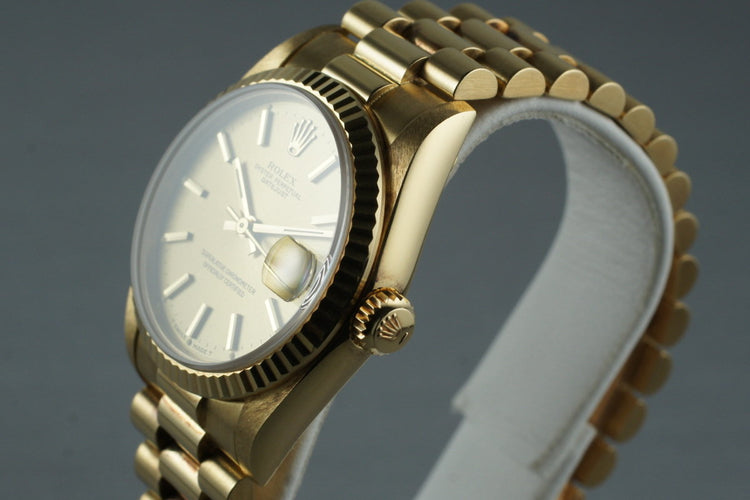 1986 Rolex 18K MidSize Datejust 68278