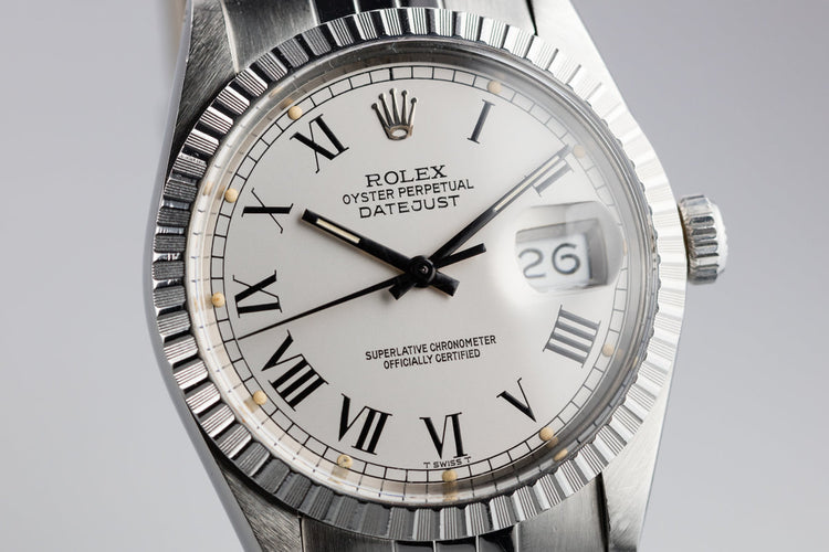 1986 Rolex DateJust 16030 Service Case with Silver Buckley Dial