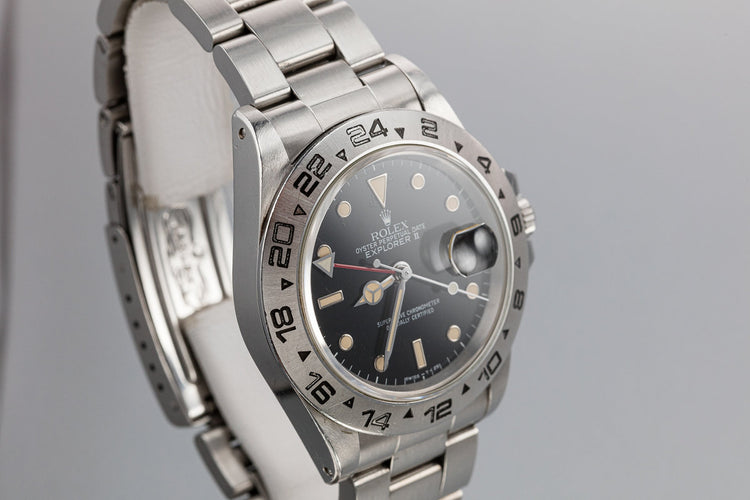 1987 Rolex Explorer II 16550 Black Dial with Box and Papers