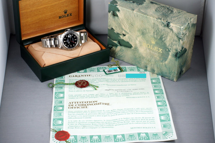 1997 Rolex Explorer II 16570 Black Dial with Box and Papers