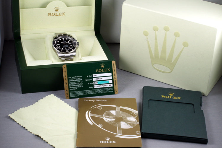 2013 Rolex Submariner 116610LN with Box and Papers
