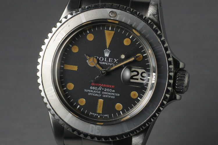 1970 Rolex Red Submariner 1680 Mark 4 Dial
