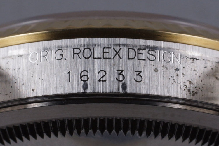 2000 Rolex Two Tone DateJust 16233 Tapestry Dial with Box and Papers