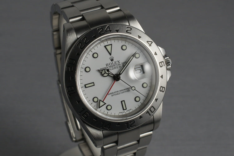 2000 Rolex Explorer II 16570 White Dial