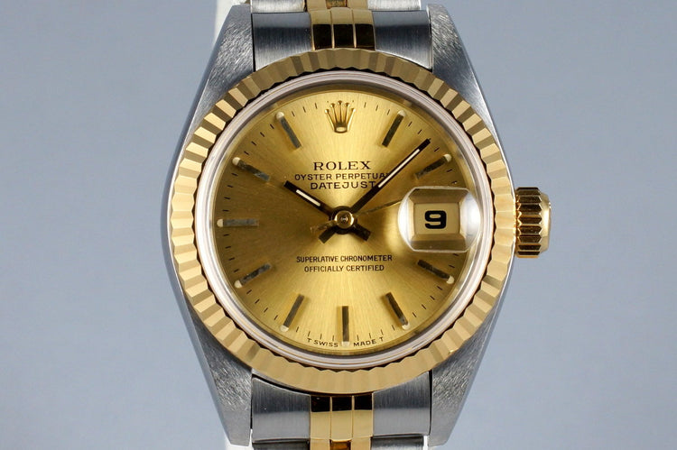 1995 Rolex Ladies Two Tone DateJust 69173 with Box and Papers