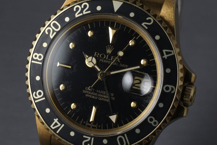 1985 Rolex 18K GMT 16758 with Unpolished Case