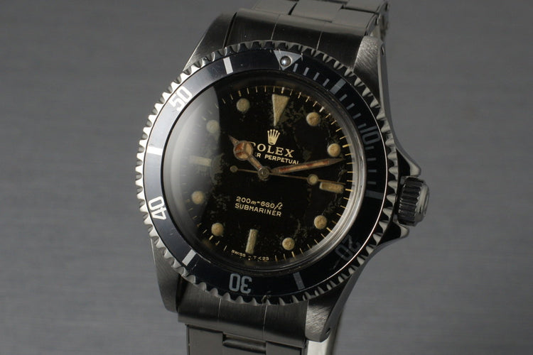 1965 Rolex Submariner 5513 Tropical Gilt Dial with Service Papers