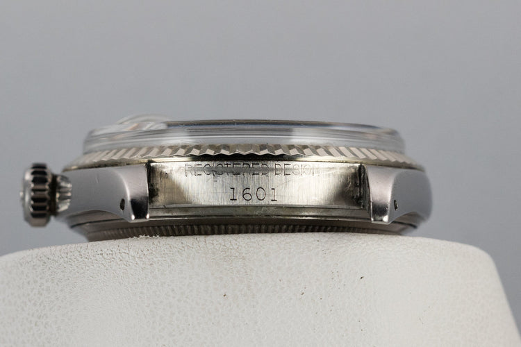 1968 Rolex DateJust 1601 with Silver No Lume "Wide Boy" Dial