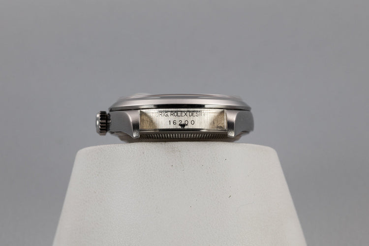 1999 Rolex DateJust 16200 Blue Roman Numeral Dial with Service Papers