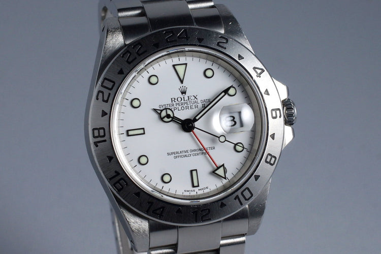 2001 Rolex Explorer II 16570 White Dial
