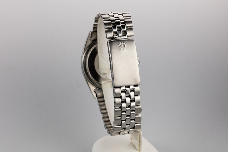 1972 Rolex DateJust 1601 with No Lume Silver Wideboy Dial