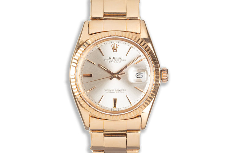 1966 Vintage Rolex 18K Rose Gold DateJust 1601
