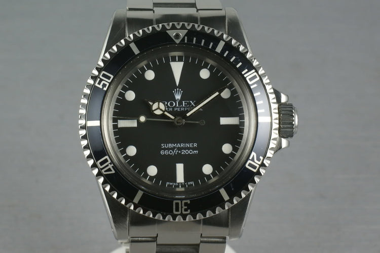 Rolex Submariner 5513 Maxi Mark V with Box and Papers