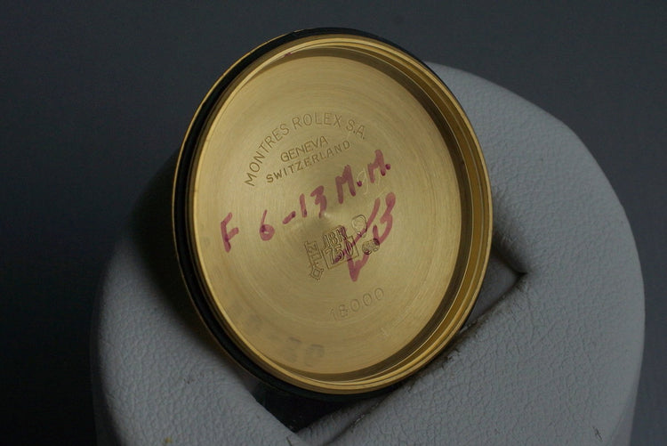 1982 Rolex YG Day Date 18038 with White Roman Dial