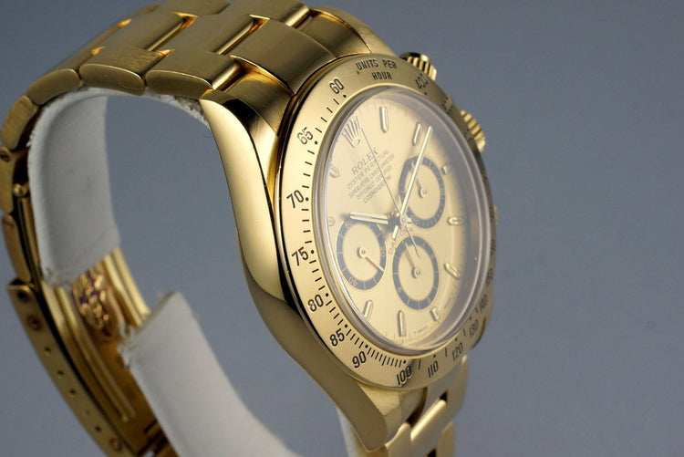 1991 Rolex YG Zenith Daytona 16528 Champagne Dial