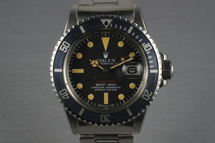 1971 Rolex Red Submariner 1680 Mark 5 Dial