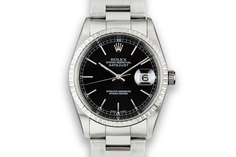 2003 Rolex DateJust 16220 Black Dial