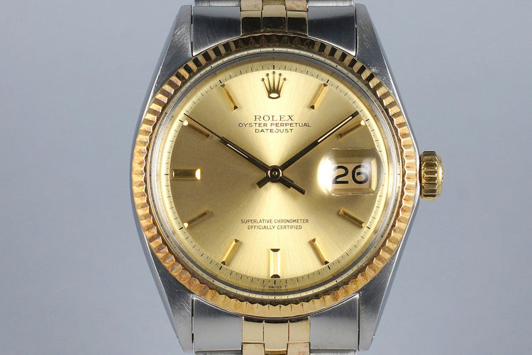 1968 Rolex Two Tone DateJust 1601 Non-Luminous Champagne Dial