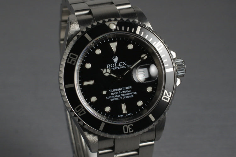 1999 Rolex Submariner 16610