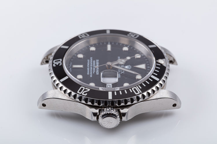 2000 Unpolished Rolex Submariner 16610 with Box & Papers