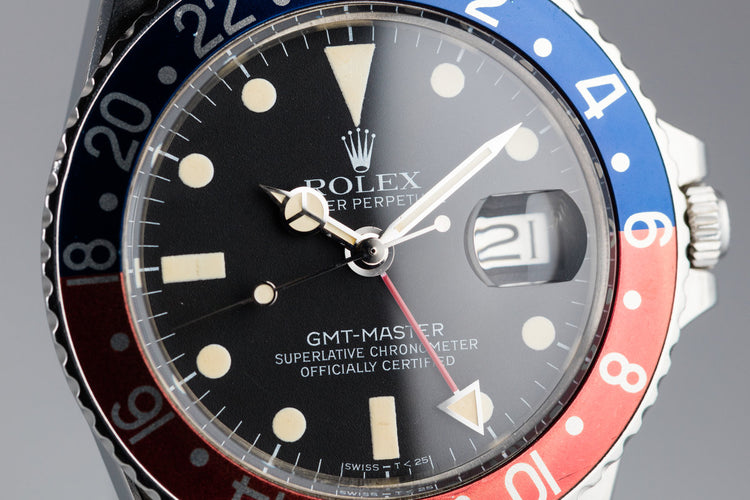 1970 Rolex GMT-Master 1675 "Pepsi" Bezel Insert