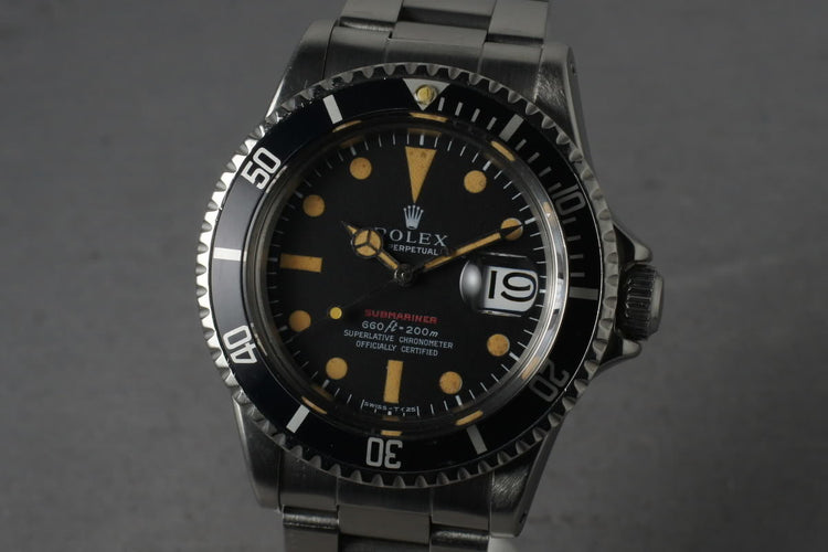 1971 Rolex Red Submariner 1680 Mark 4 with Orange Colored Lume