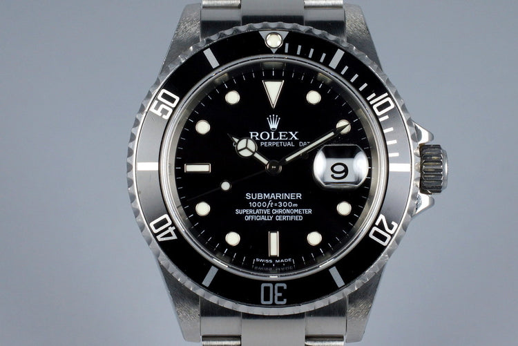 2006 Rolex Submariner 16610 with Box and Papers