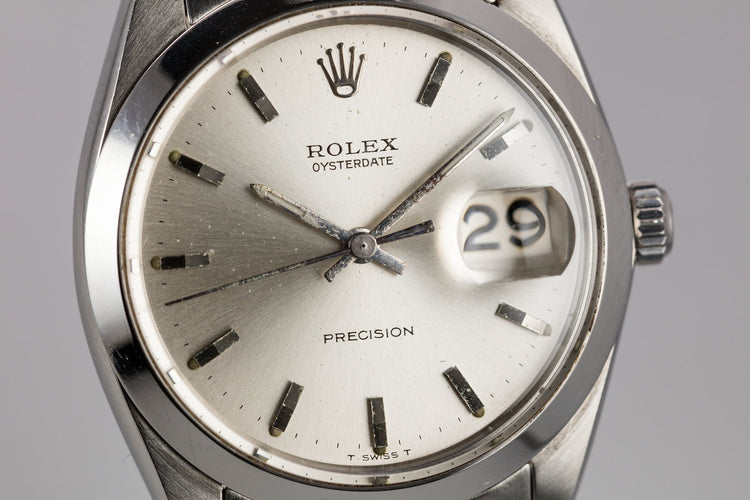 1968 Rolex OysterDate 6694 Silver Dial