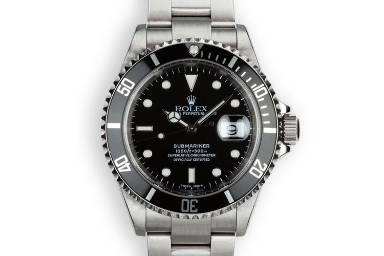 2002 Rolex Submariner 16610 with Box and Papers