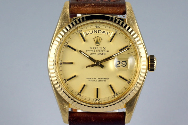 1977 Rolex YG Day Date 1803 Matte Champagne Dial