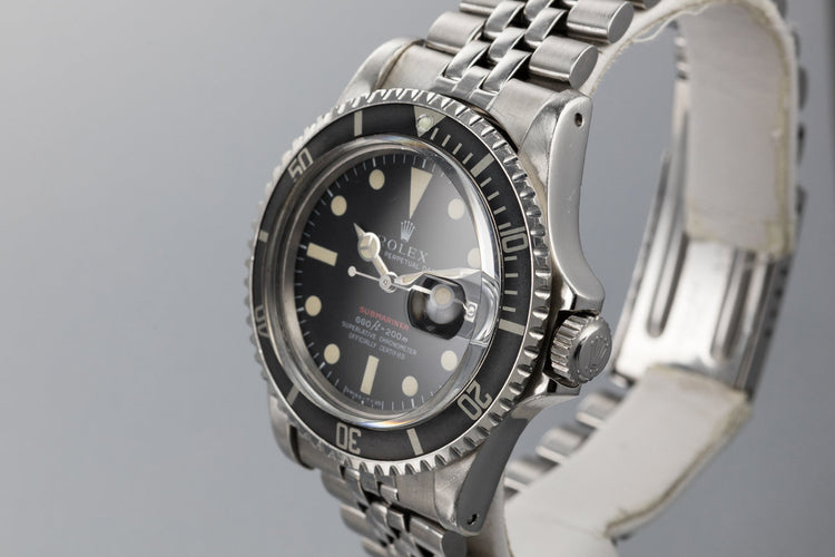 1972 Rolex Red Submariner 1680 MK IV Dial with Box and Papers