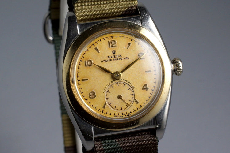 1947 Rolex Two Tone Bubble Back 3132 Non-Luminous