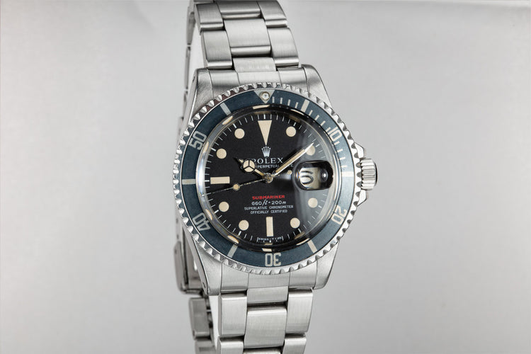 1972 Rolex Red Submariner 1680 MK IV Dial with Box and Papers