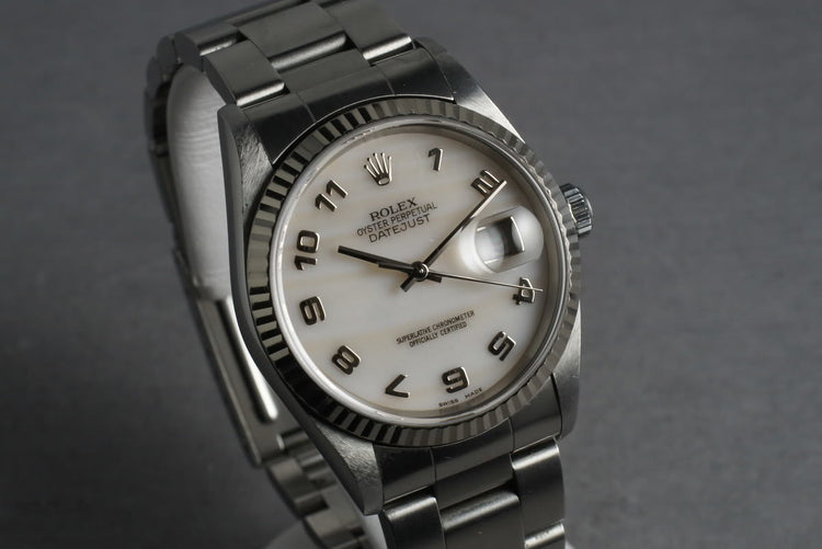 1999 Rolex Datejust16234 Rose Mother of Pearl Arabic Dial