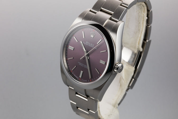Rolex Oyster Perpetual 114300 Purple "Grape" Dial with Box and Papers