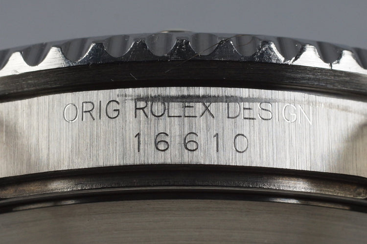 1991 Rolex Submariner 16610 with RCS Papers