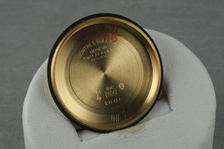 1969 Rolex YG DateJust 1607 with Box and Papers