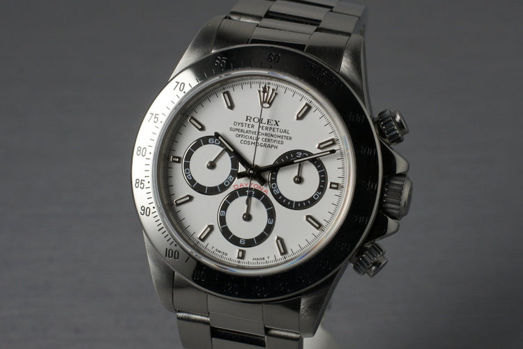1996 Rolex SS Zenith Daytona 16520 White Dial