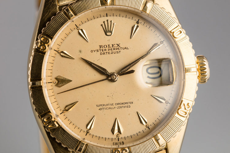 1956 Rolex 18K YG DateJust 6609 "Thunderbird" with Service Papers