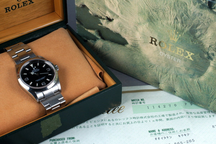 2000 Rolex Explorer 114270 with Box and Papers