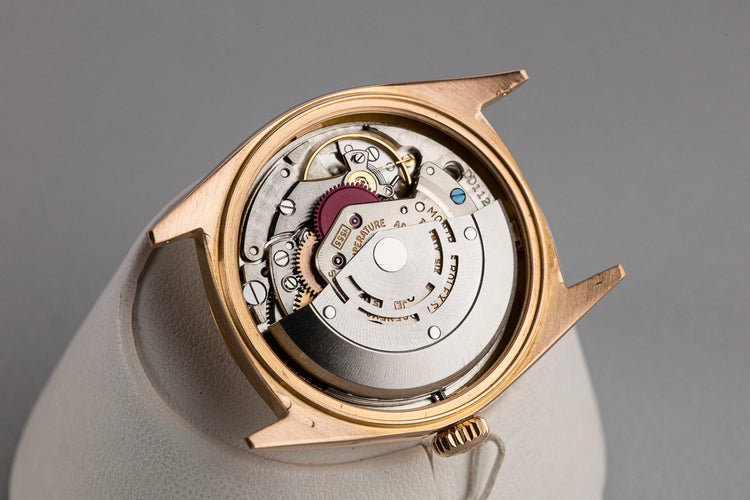 1965 Rolex 18K Rose Gold Day-Date 1803 Silver Dial